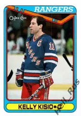 Хоккей. Карточка Kelly Kisio/Келли Кисио (New York Rangers/Нью-Йорк) НХЛ/NHL