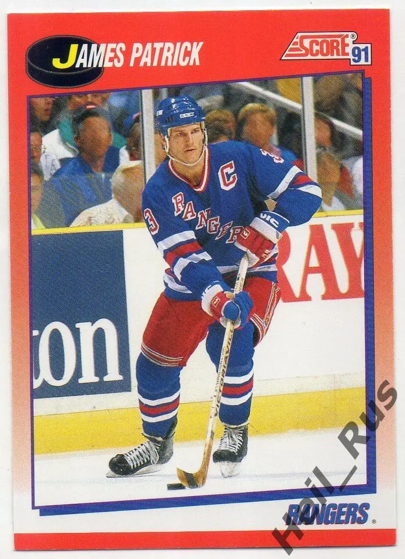 Карточка James Patrick/Джеймс Патрик New York Rangers/Нью-Йорк Рейнджерс NHL/НХЛ
