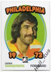 Карточка Sanderson/Дерек Сандерсон Philadelphia Blazers/Филадельфия WHA/ВХА, НХЛ