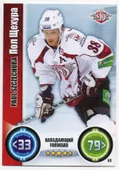 Хоккей. Карточка Пол Щехура (Динамо Рига, Канада) КХЛ/KHL сезон 2013/14 TOPPS