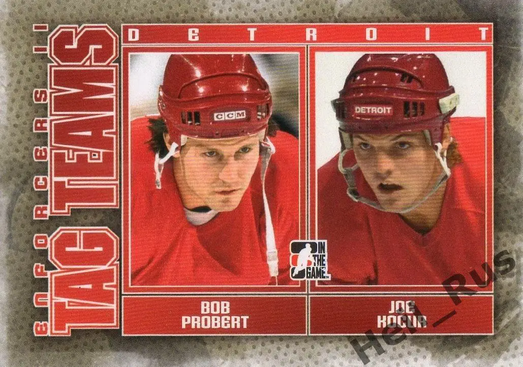 Карточка Боб Проберт/Джо Кошур Detroit Red Wings/Детройт Ред Уингз НХЛ/NHL 2013