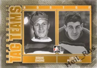 Хоккей. Карточка Эдди Шор/Лайонел Хитчман (Boston Bruins/Бостон Брюинз) НХЛ/NHL