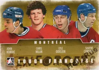 Карточка Montreal Canadiens/Монреаль Канадиенс Кордик/Нилан/Оделайн/Корсон НХЛ