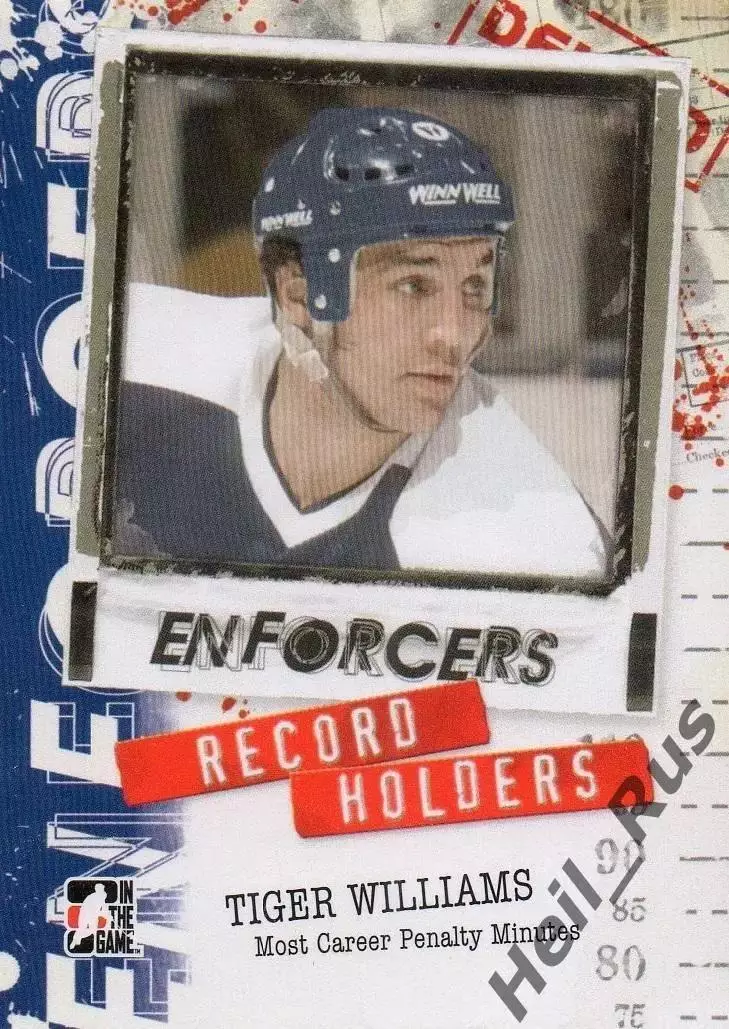 Карточка Tiger Williams/Тайгер Уильямс (Toronto Maple Leafs/Торонто) НХЛ/NHL