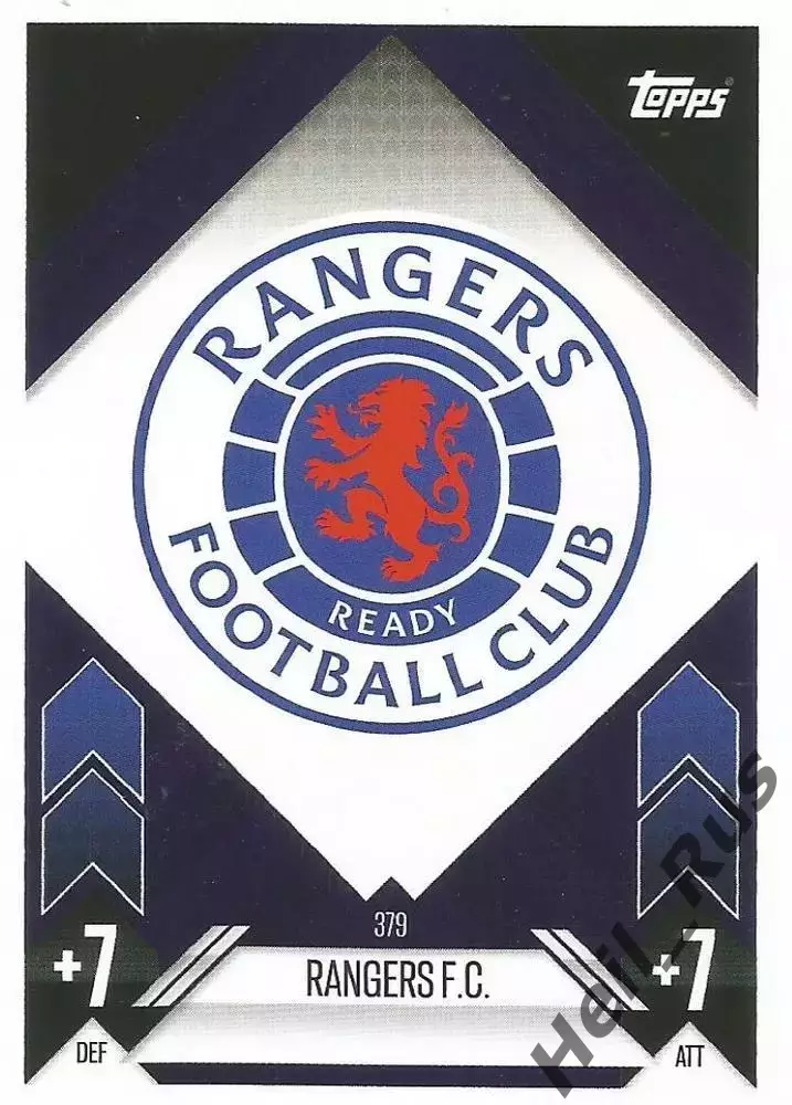 Футбол Карточка Логотип/Эмблема Rangers F.C./Рейнджерс Лига Европы 2024-25 TOPPS