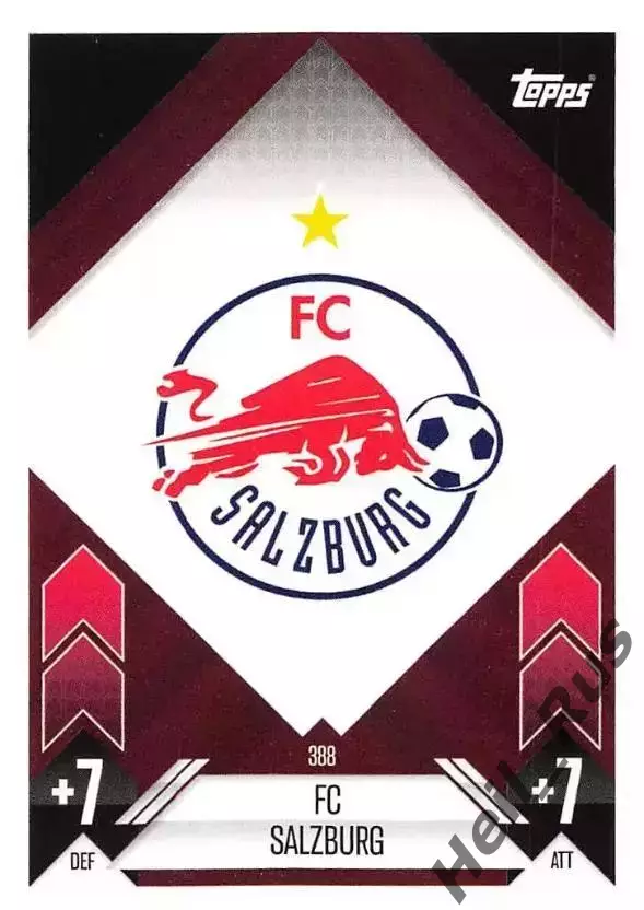 Футбол. Карточка Логотип/Эмблема Salzburg/Зальцбург Лига Чемпионов 2024-25 TOPPS