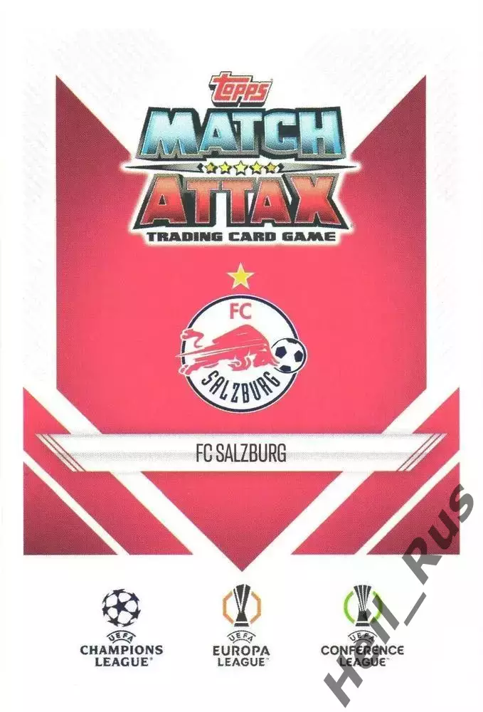 Футбол. Карточка Логотип/Эмблема Salzburg/Зальцбург Лига Чемпионов 2024-25 TOPPS 1