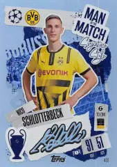 Футбол. Карточка Нико Шлоттербек Боруссия Дортмунд Лига Чемпионов 2024-25 TOPPS