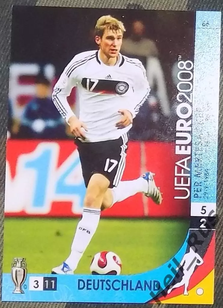 Футбол. Карточка Пер Мертезакер (Германия/Арсенал/Вердер) Euro/Евро 2008 Panini