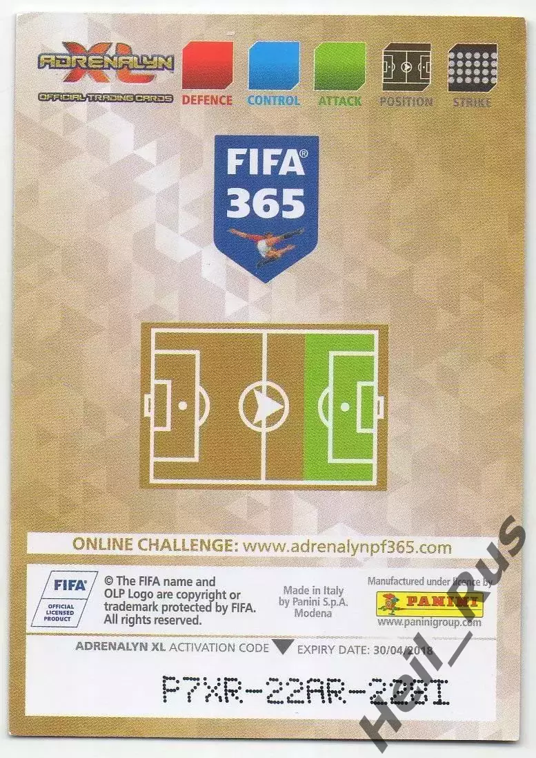 Футбол. Карточка Karim Benzema/Карим Бензема (Реал Мадрид) Panini/Панини 2017-18 1