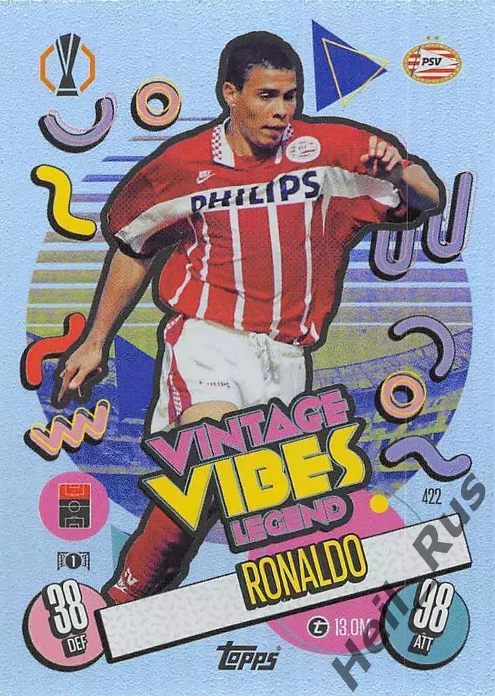 Карточка Роналдо ПСВ/Интер/Милан/Барселона/Реал Мадрид Лига Европы 2024-25 TOPPS