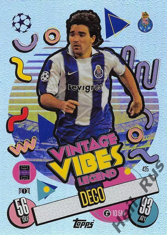 Футбол. Карточка Deco/Деку (Порту/Барселона/Челси) Лига Чемпионов 2024-25 TOPPS