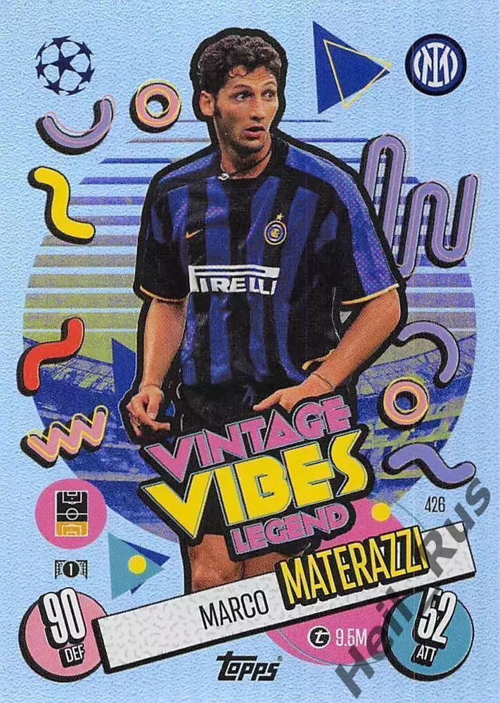 Футбол. Карточка Марко Матерацци (Интер, Италия) Лига Чемпионов 2024-25 TOPPS