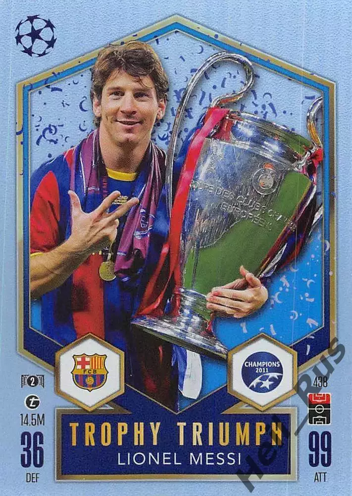 Футбол. Карточка Лионель Месси Барселона, Аргентина Лига Чемпионов 2024-25 TOPPS