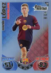 Футбол Карточка Fermin Lopez/Фермин Лопес Барселона Лига Чемпионов 2024-25 TOPPS