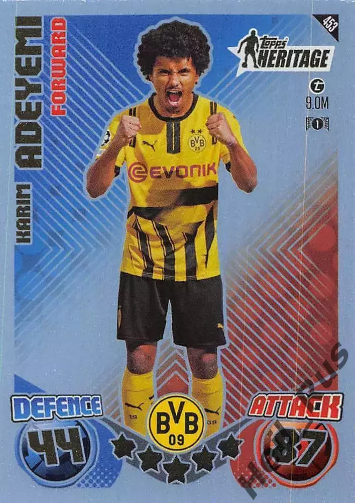 Футбол. Карточка Карим Адейеми (Боруссия Дортмунд) Лига Чемпионов 2024-25 TOPPS