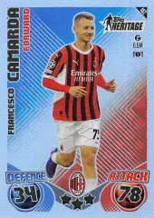 Футбол. Карточка Франческо Камарда (Милан, Лечче) Лига Чемпионов 2024-25 TOPPS