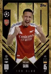 Футбол. Карточка Вильям Салиба (Арсенал Лондон) Лига Чемпионов 2024-25 TOPPS