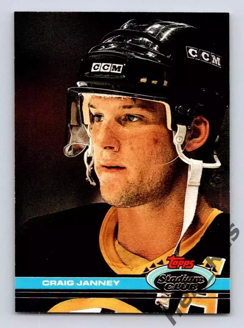 Хоккей; Карточка Craig Janney/Крэйг Дженни (Boston Bruins/Бостон Брюинз) НХЛ/NHL