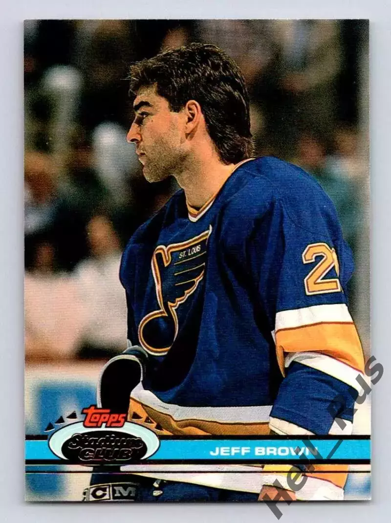 Хоккей. Карточка Jeff Brown/Джефф Браун (St. Louis Blues/Сент-Луис Блюз) NHL/НХЛ
