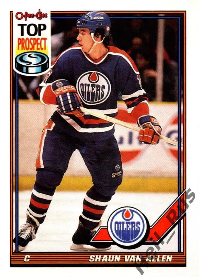 Карточка Shaun Van Allen/Шон Ван Аллен (Edmonton Oilers/Эдмонтон Ойлерз) НХЛ/NHL