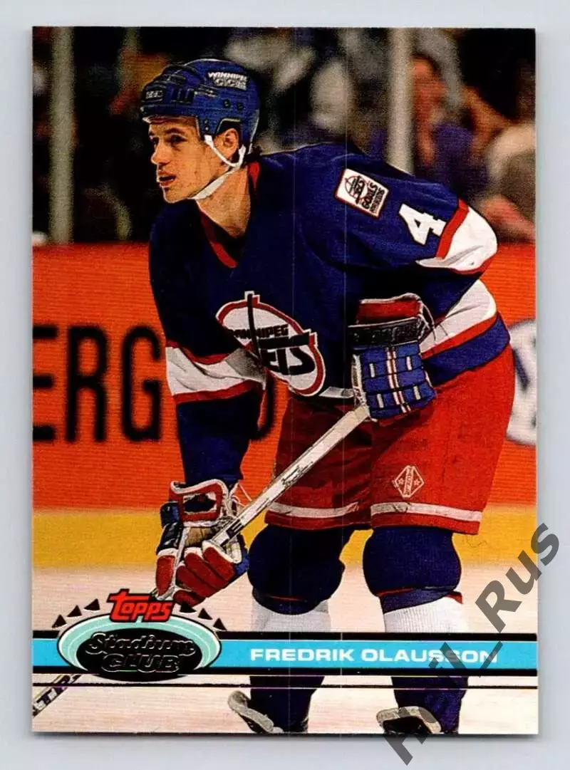 Карточка Fredrik Olausson/Фредрик Олауссон Winnipeg Jets/Виннипег Джетс НХЛ/NHL