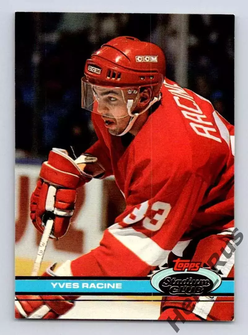 Хоккей Карточка Yves Racine/Ив Расин Detroit Red Wings/Детройт Ред Уингз НХЛ NHL