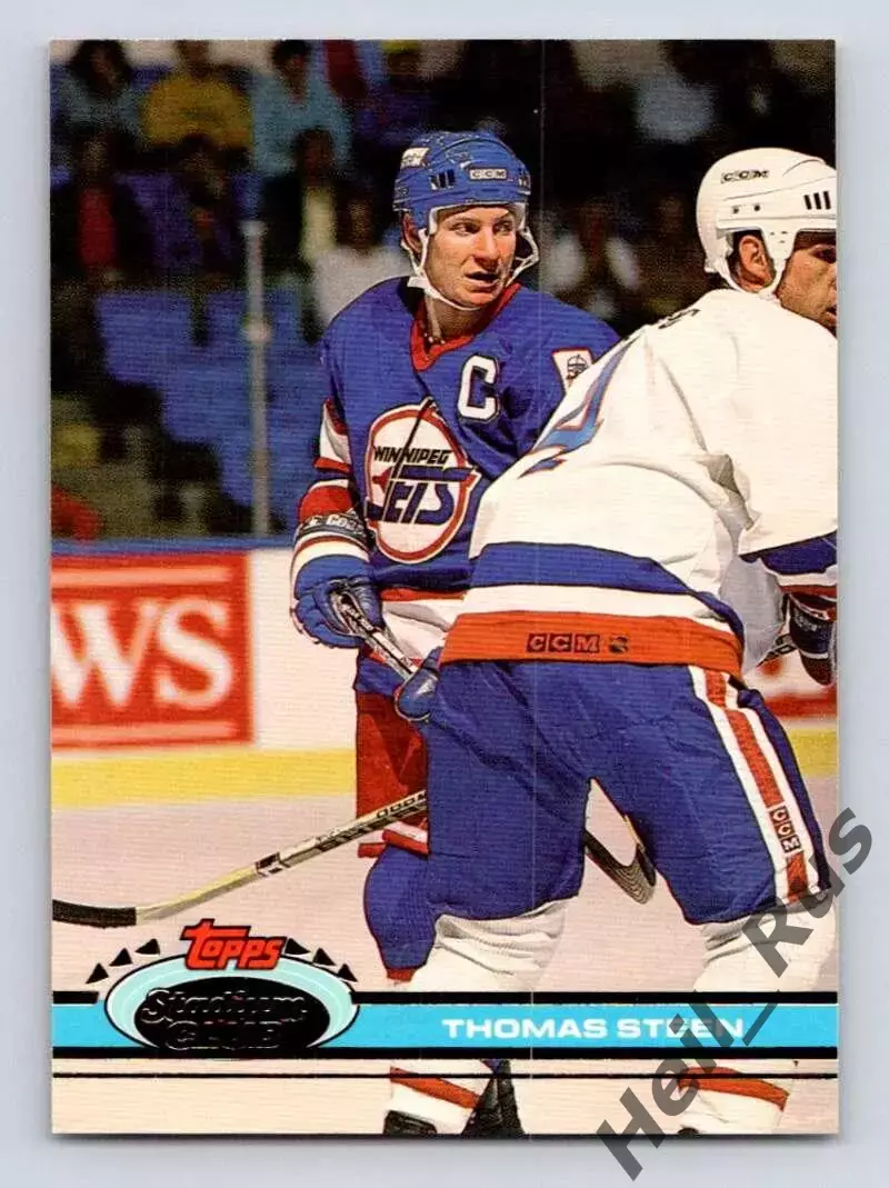Хоккей. Карточка Thomas Steen/Томас Стин (Winnipeg Jets/Виннипег Джетс) NHL/НХЛ