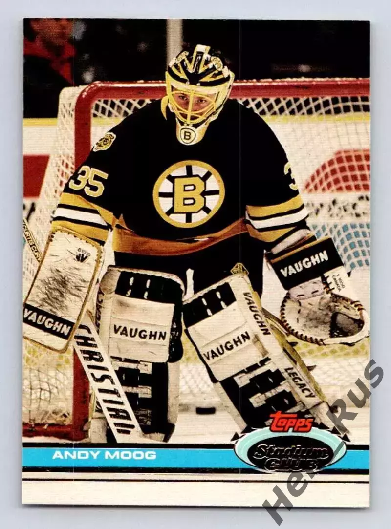 Хоккей Карточка Andy Moog/Энди Муг (Boston Bruins/Бостон Брюинз) НХЛ/NHL 1991/92
