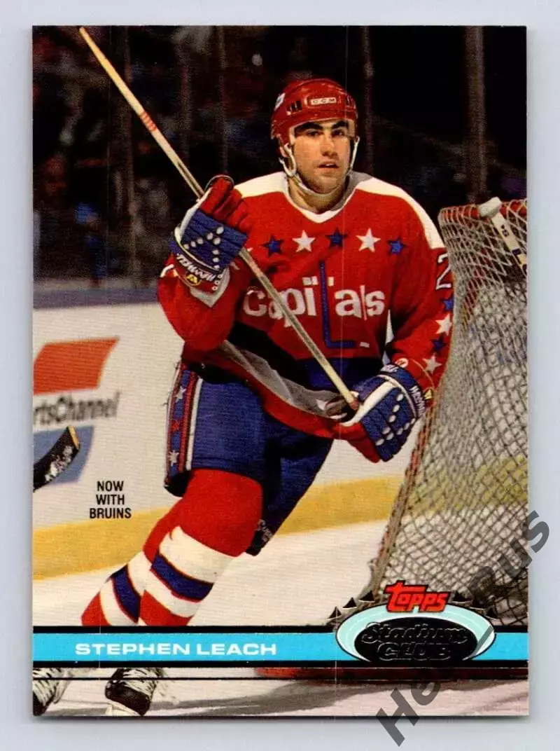 Хоккей. Карточка Steve Leach/Стефен Лич Вашингтон Кэпиталз/Бостон Брюинз НХЛ/NHL