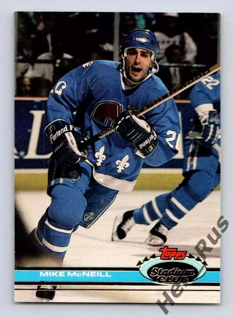Карточка Mike McNeill/Майкл Макнилл (Quebec Nordiques / Квебек Нордикс) НХЛ/NHL