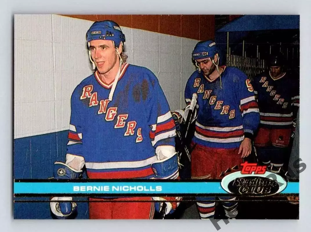 Хоккей. Карточка Берни Николлс (New York Rangers/Нью-Йорк Рейнджерс) NHL/НХЛ