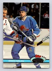 Хоккей; Карточка Owen Nolan/Оуэн Нолан (Quebec Nordiques/Квебек Нордикс) НХЛ/NHL