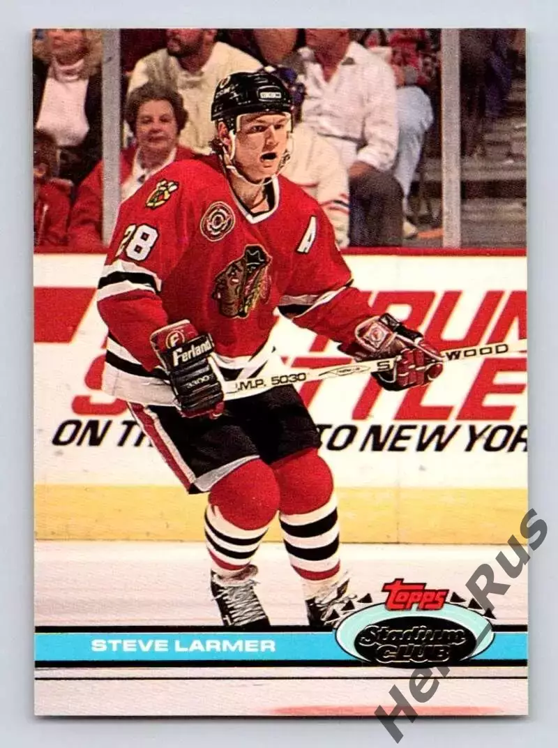 Карточка Steve Larmer/Стив Лармер (Chicago Blackhawks/Чикаго Блэкхокс) НХЛ/NHL