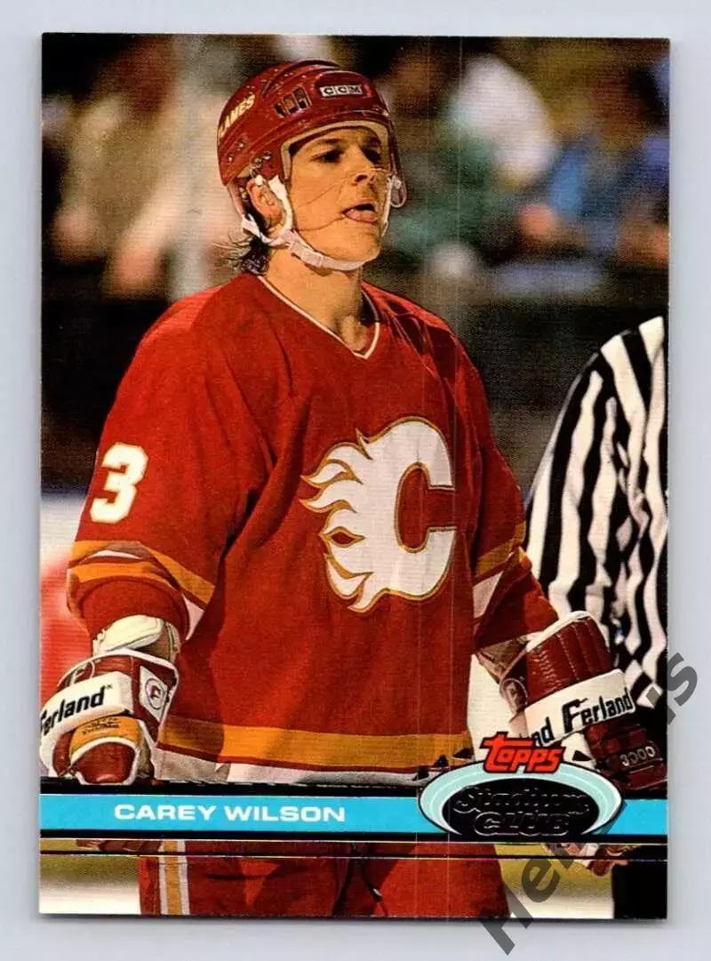 Хоккей. Карточка Carey Wilson/Кэри Уилсон Calgary Flames/Калгари Флэймз НХЛ/NHL