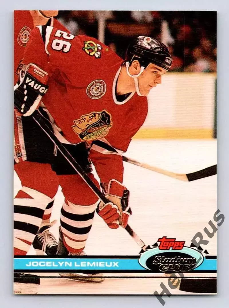 Карточка Jocelyn Lemieux/Жослен Лемье Chicago Blackhawks/Чикаго Блэкхокс НХЛ/NHL
