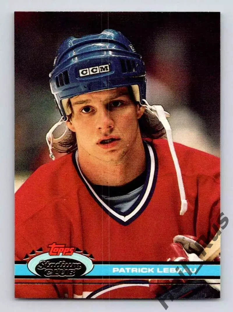 Хоккей. Карточка Patrick Lebeau/Патрик Лебо Montreal Canadiens/Монреаль НХЛ/NHL