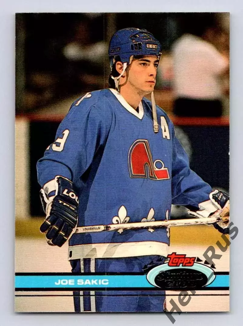 Хоккей; Карточка Joe Sakic / Джо Сакик (Quebec Nordiques/Квебек Нордикс) НХЛ/NHL