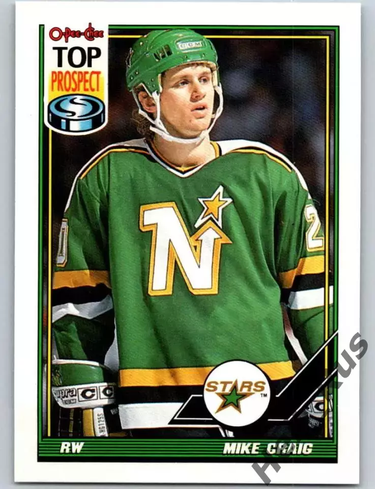 Карточка M. Craig/Майк Крэйг Minnesota North Stars/Миннесота Норт Старз, НХЛ/NHL