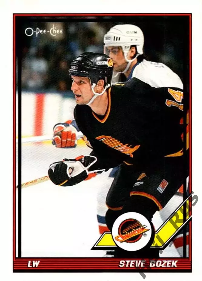 Хоккей Карточка Steve Bozek/Стив Бозек Vancouver Canucks/Ванкувер Кэнакс NHL НХЛ