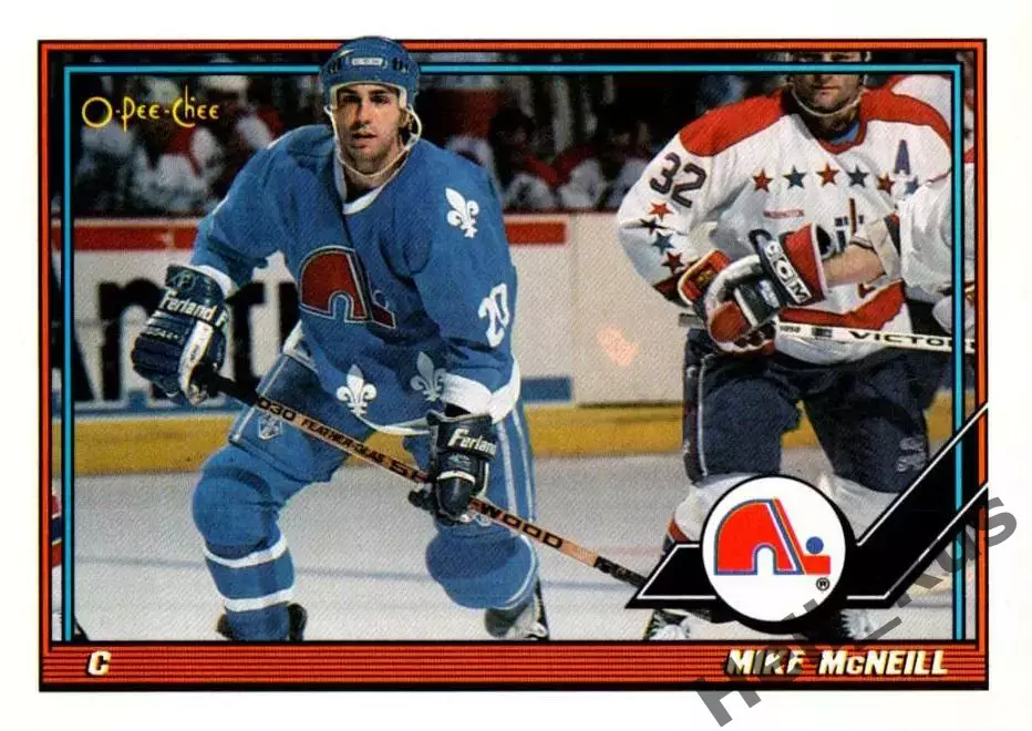 Карточка Mike McNeill/Майкл Макнилл (Quebec Nordiques / Квебек Нордикс) НХЛ/NHL