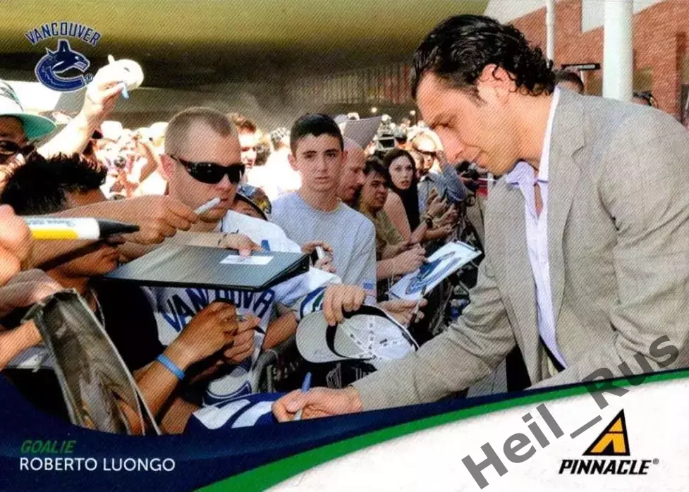 Карточка Roberto Luongo/Роберто Луонго Vancouver Canucks/Ванкувер Кэнакс НХЛ/NHL