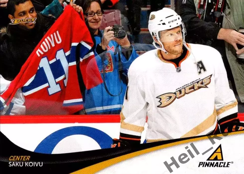 Хоккей Карточка Saku Koivu/Саку Койву Anaheim Ducks/Анахайм Дакс НХЛ/NHL 2011/12