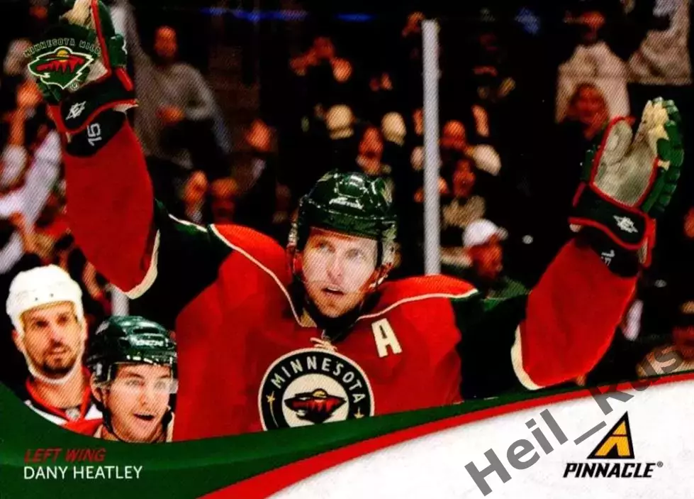 Хоккей; Карточка Dany Heatley/Дэни Хитли Minnesota Wild/Миннесота Уайлд НХЛ/NHL