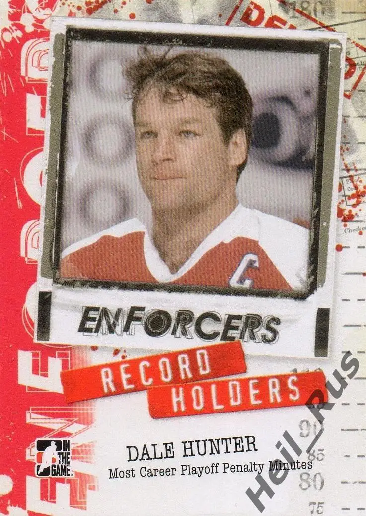 Хоккей. Карточка Dale Hunter/Дэйл Хантер Washington Capitals / Вашингтон НХЛ/NHL