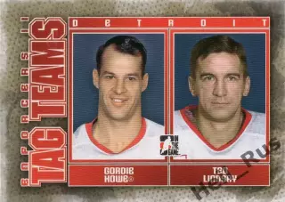 Карточка Горди Хоу / Тед Линдсей (Detroit Red Wings/Детройт Ред Уингз) НХЛ/NHL