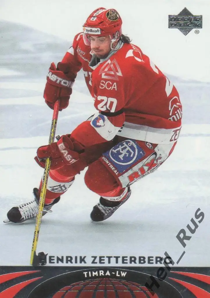 Хоккей. Карточка Henrik Zetterberg / Хенрик Зеттерберг (Тимро, Детройт) НХЛ/NHL