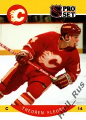 Хоккей; Карточка Theoren Fleury/Теорен Флери (Calgary Flames/Калгари) НХЛ/NHL