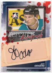 Хоккей. Карточка автограф Джефф Оджерс (San Jose Sharks/Сан-Хосе Шаркс) НХЛ/NHL