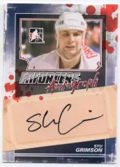 Хоккей. Карточка автограф Stu Grimson/Стю Гримсон (Каролина Харрикейнз) НХЛ/NHL